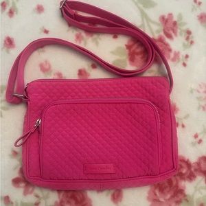 Hot Pink Vera Bradley Quilted Crossbody Bag